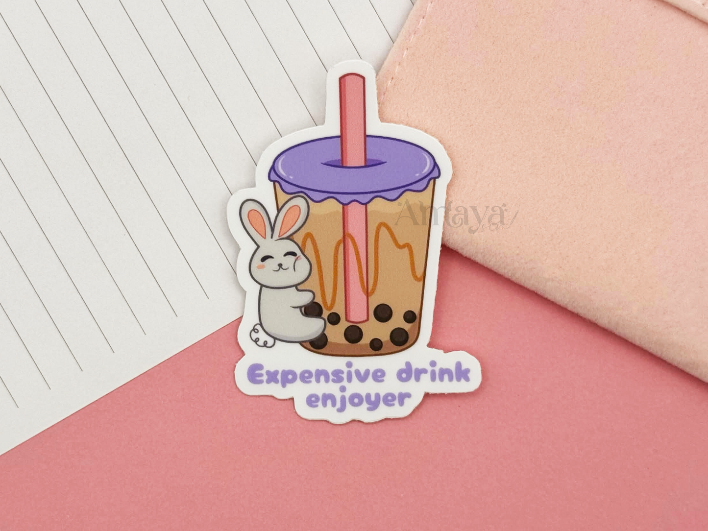 Expensive Drink Enjoyer Vinyl Sticker